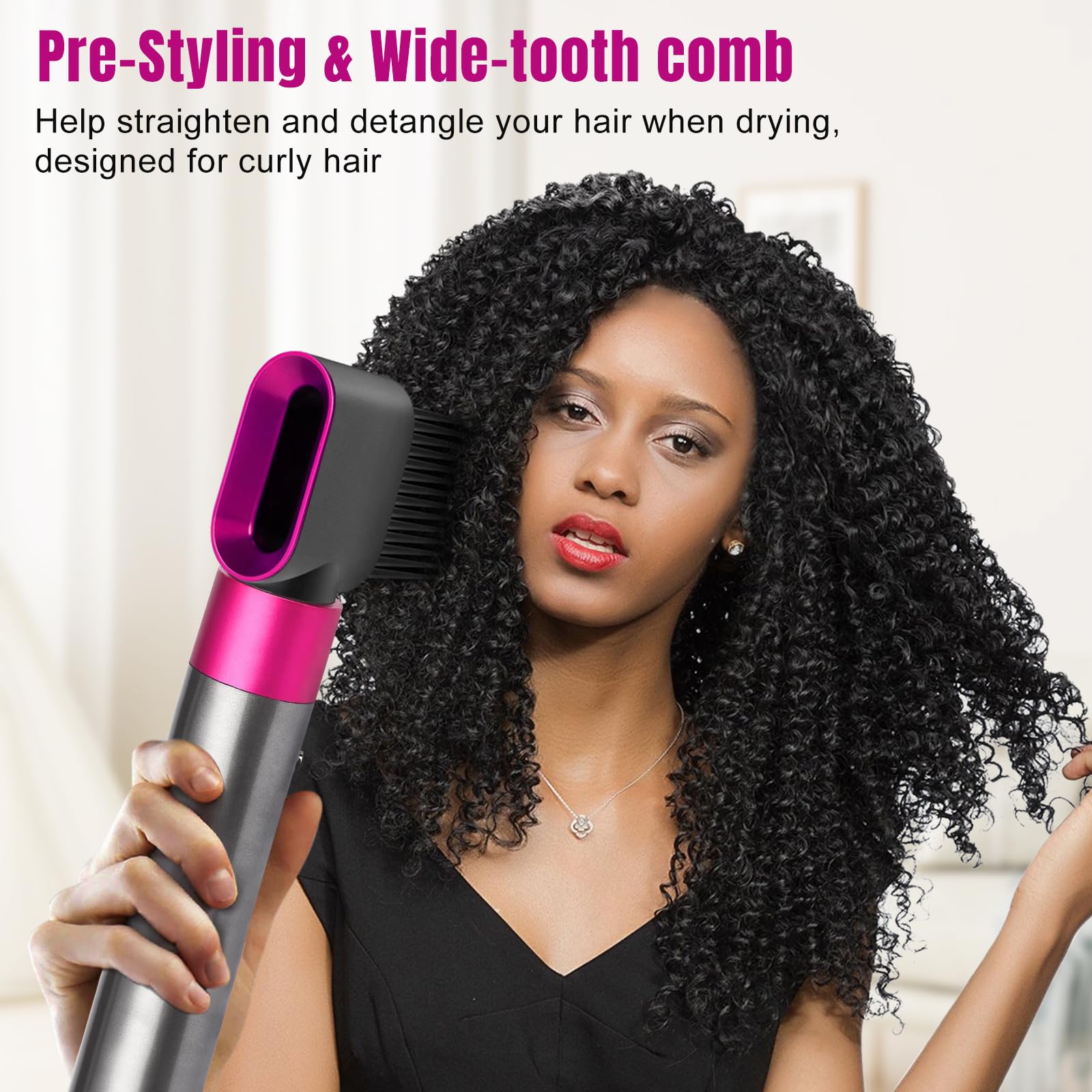 Boquilla de fijación para secadora con peine para Dyson Airwrap Styler HS01 HS05, accesorios para peinar el cabello