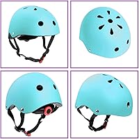 Vista 6 de Casco ajustable para niños de 3 a 16 años, niños pequeños, niños y niñas, equipo de protección con rodilleras, coderas y muñequeras para múltiples