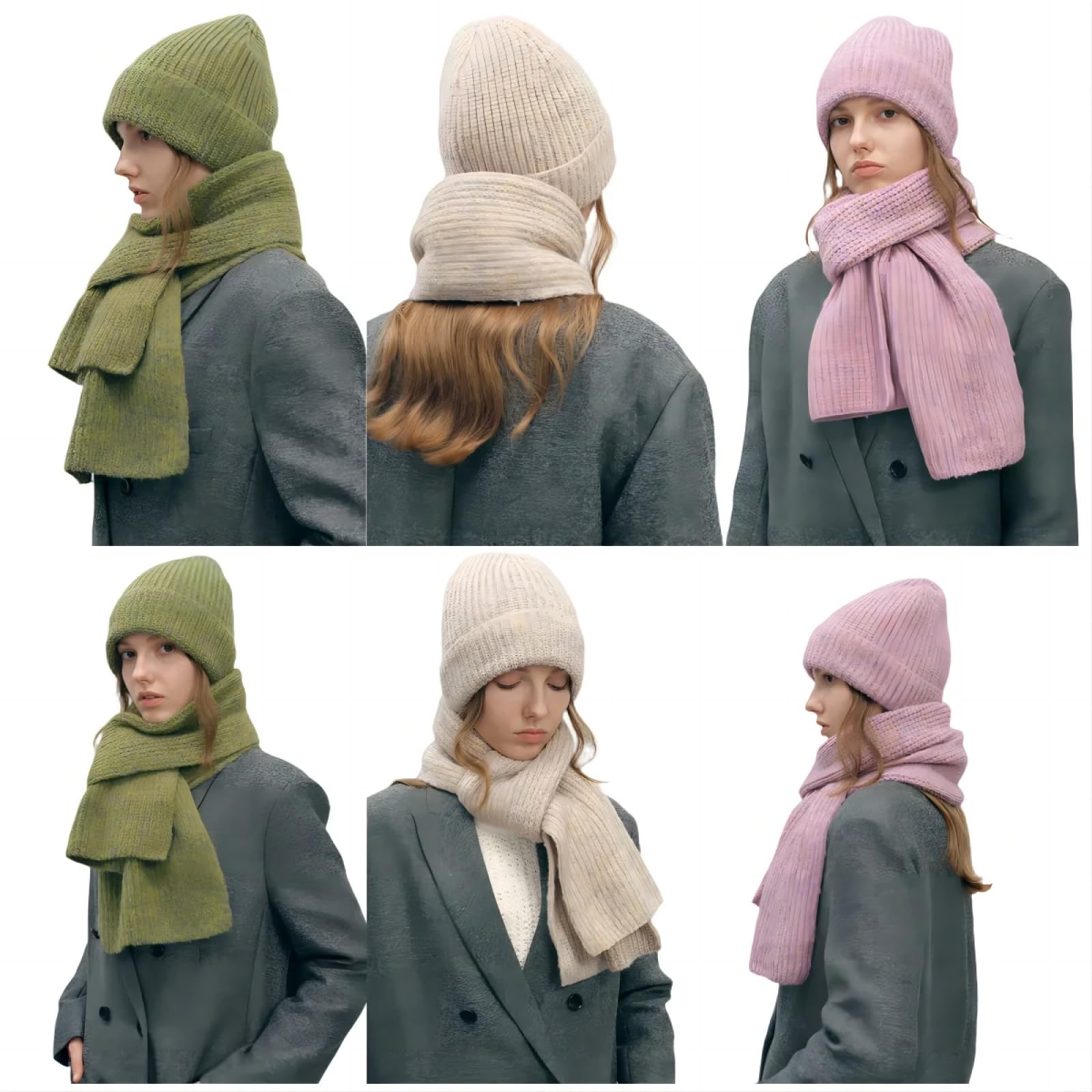 Czapki Czapki Skullies Czapki Beanie 2-częściowy Zestaw Szalik Kobiety Mężczyźni Moda Gruba Ciepła Czapka Narciarska Czapka Z Daszkiem