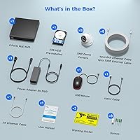 Vista 9 de [Vista amplia de 121°] Sistema de cámara de seguridad Hiseeu 4K PoE, 8 cámaras PoE de 5MP para exteriores e interiores, detección de humanos