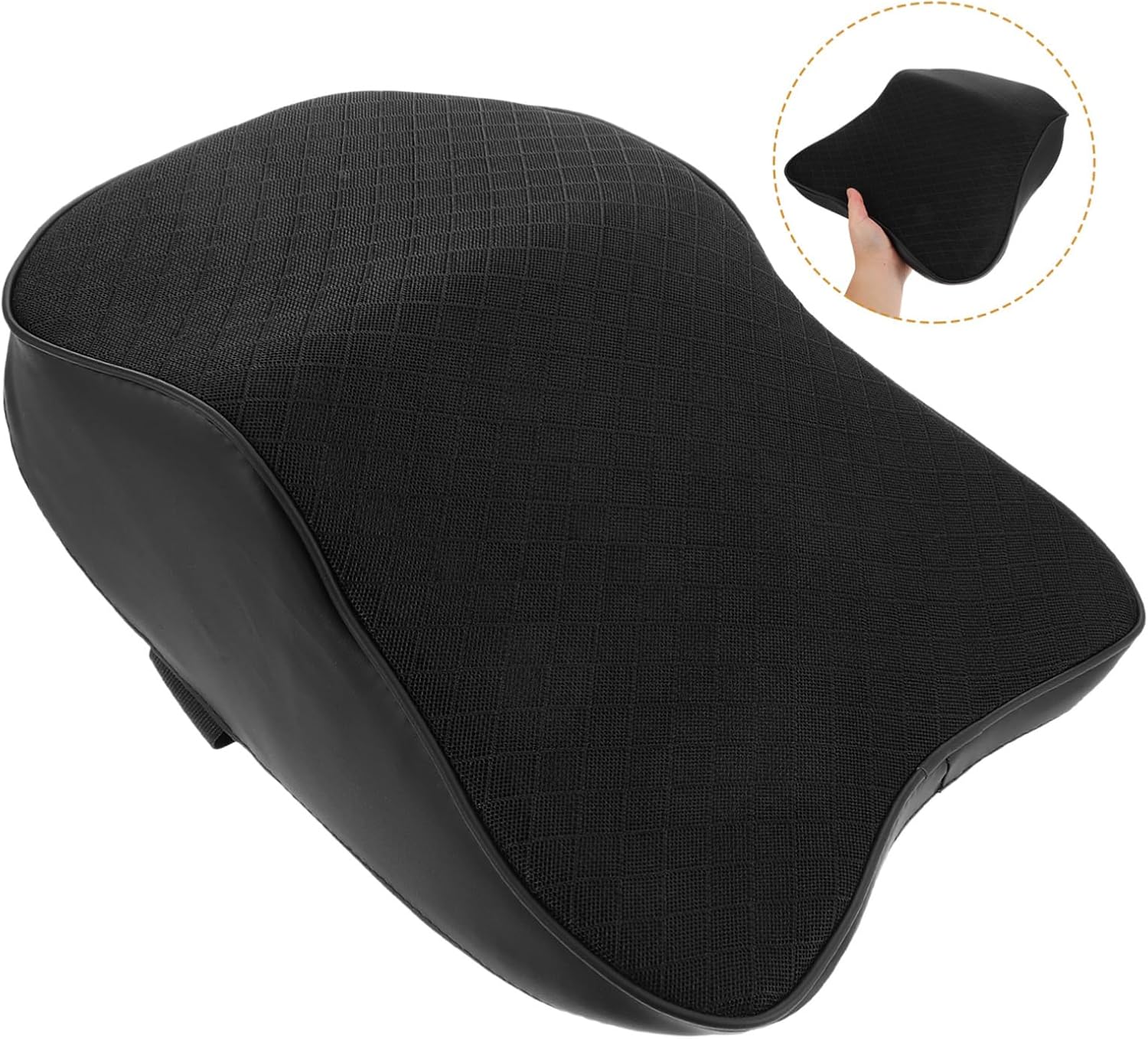 Zerodeko Versatile Memory Foam Neck Pillow for Car and Office Headrest Cushion for Drivers Travel and Gaming Chair Support Removable Cover Comfortable Black Design