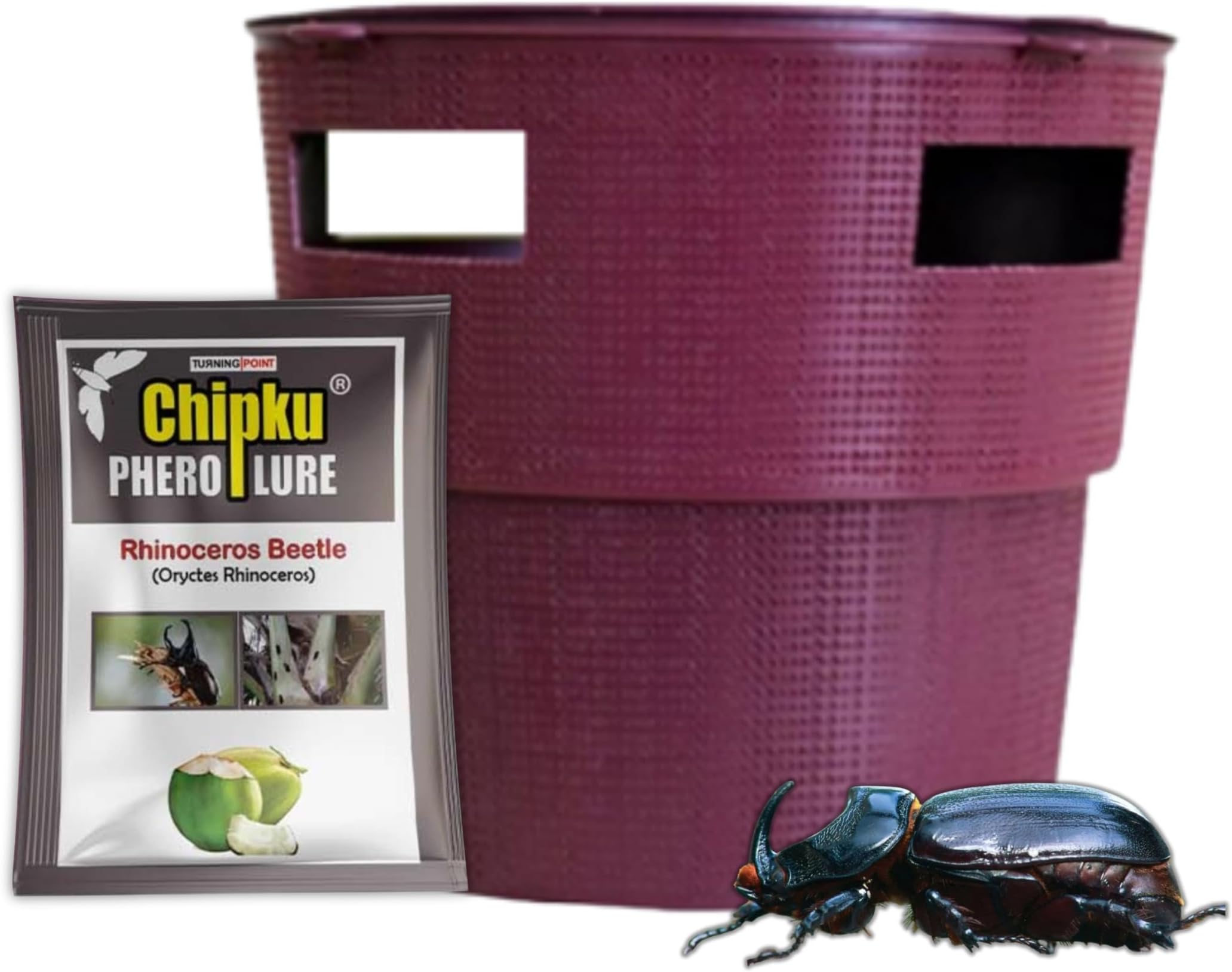 Chipku -Bucket Trap for RB Rhinoceros Beetle (Oryctes Rhinoceros)