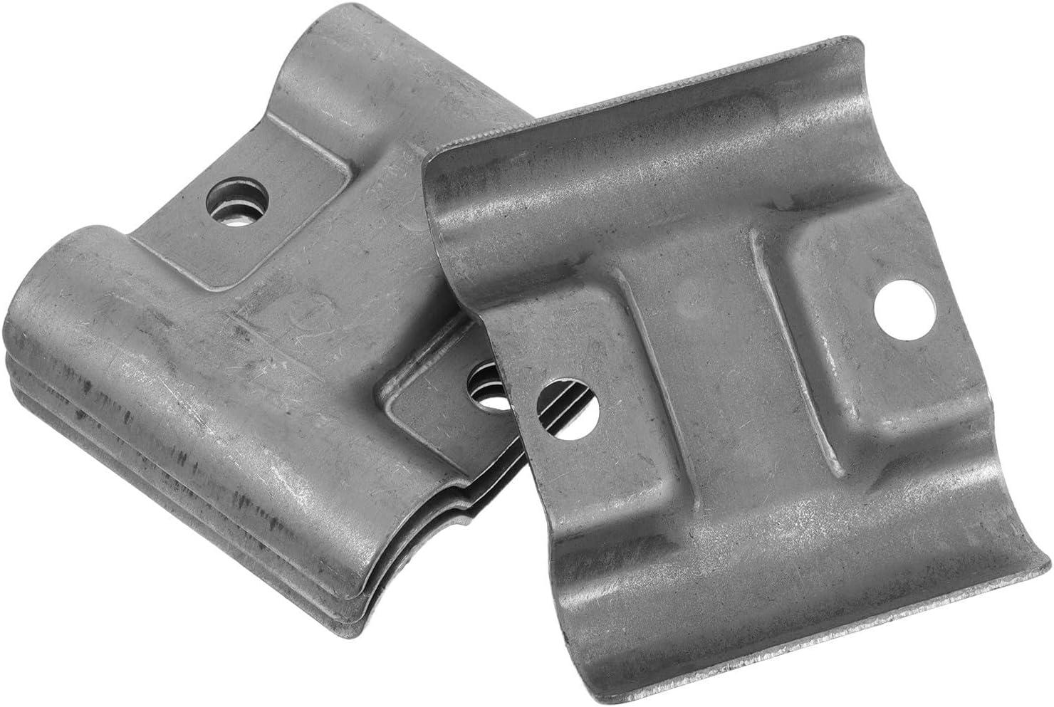 SEWACC 4pcs Double Hole Saddle Clamp Pipe Fastener for Metal Tube Shelving Racks, Carbon Steel Material with Enhanced Stability and Quick Installation, for Retail and Warehouse Use