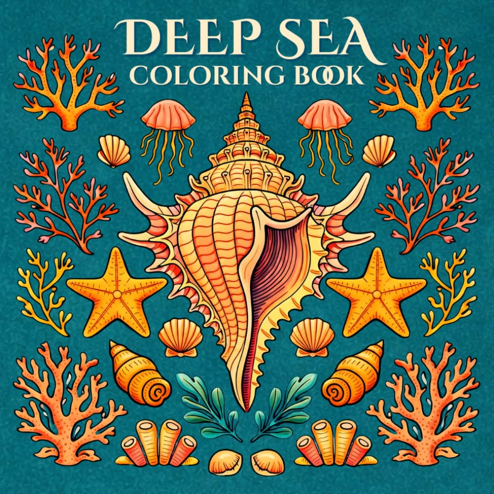 Deep Sea Coloring Book: Detailed Marine Life & Ocean Creatures for Adults Featuring Intricate Underwater Illustrations (The Quiet Naturalist)