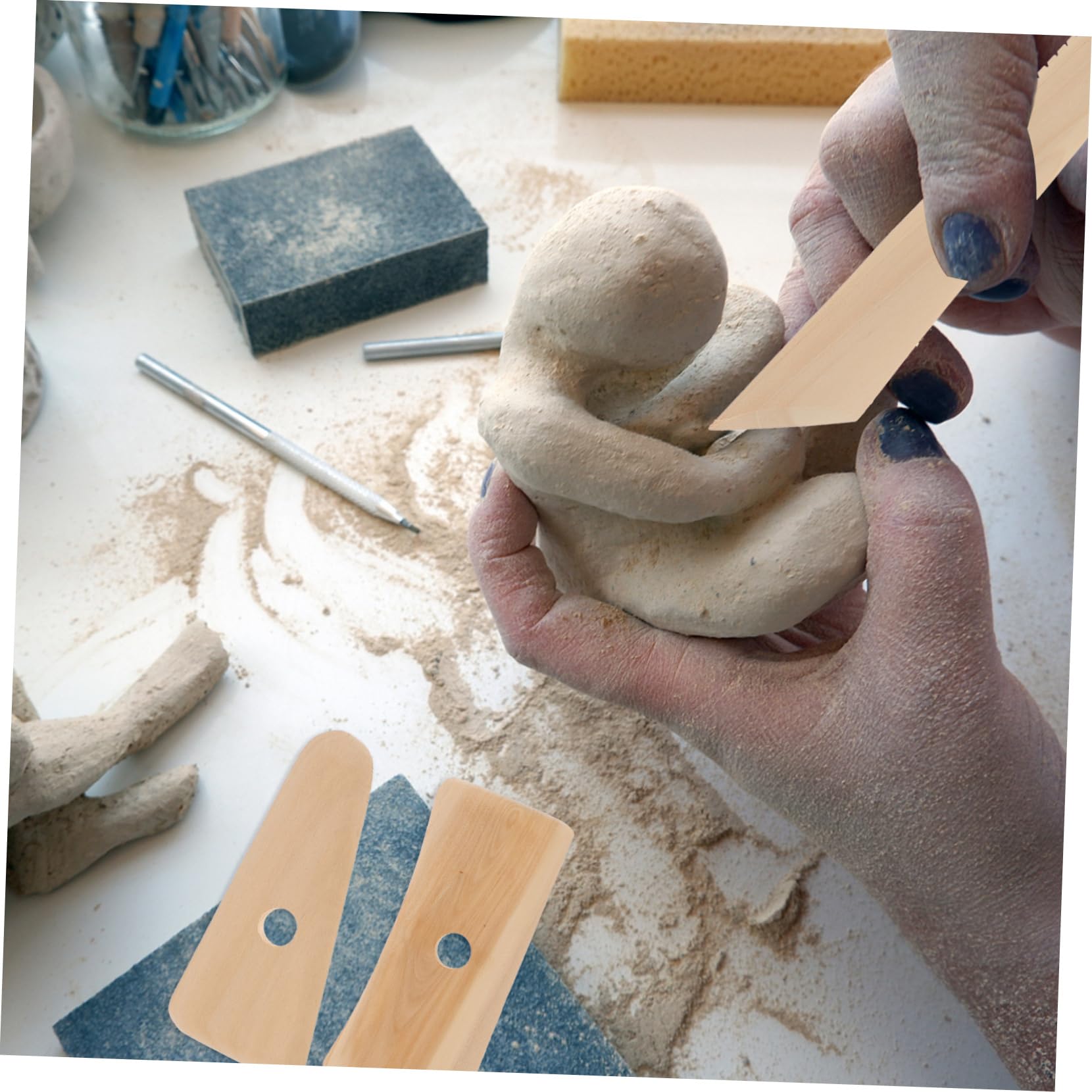 TEHAUX 70piezas Herramientas De Molding Para Escultura Raspadores De Madera Para Modelado De Arcilla Para Artistas y Principiantes