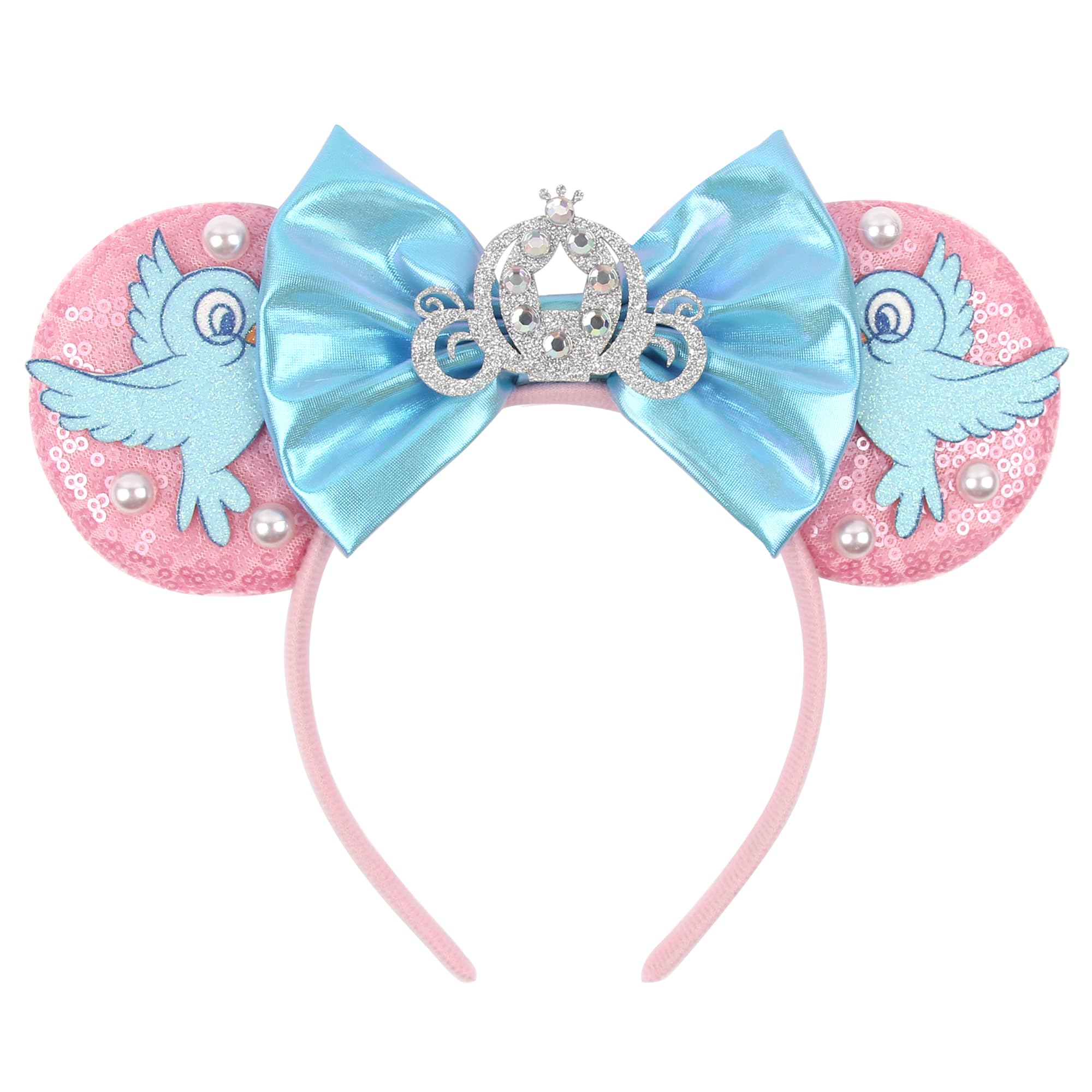 zhezesmila2 Pack Shiny Mouse Ears Headband, Hairs Accessories for Girls Women Adult Kids Birthday Party