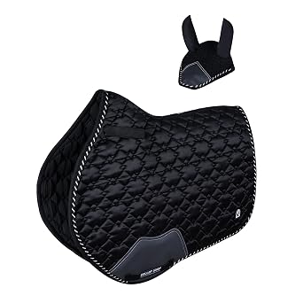 Close Contact Diamond Cut / Horse Pad / Horse Saddle Pad (Black, Full)