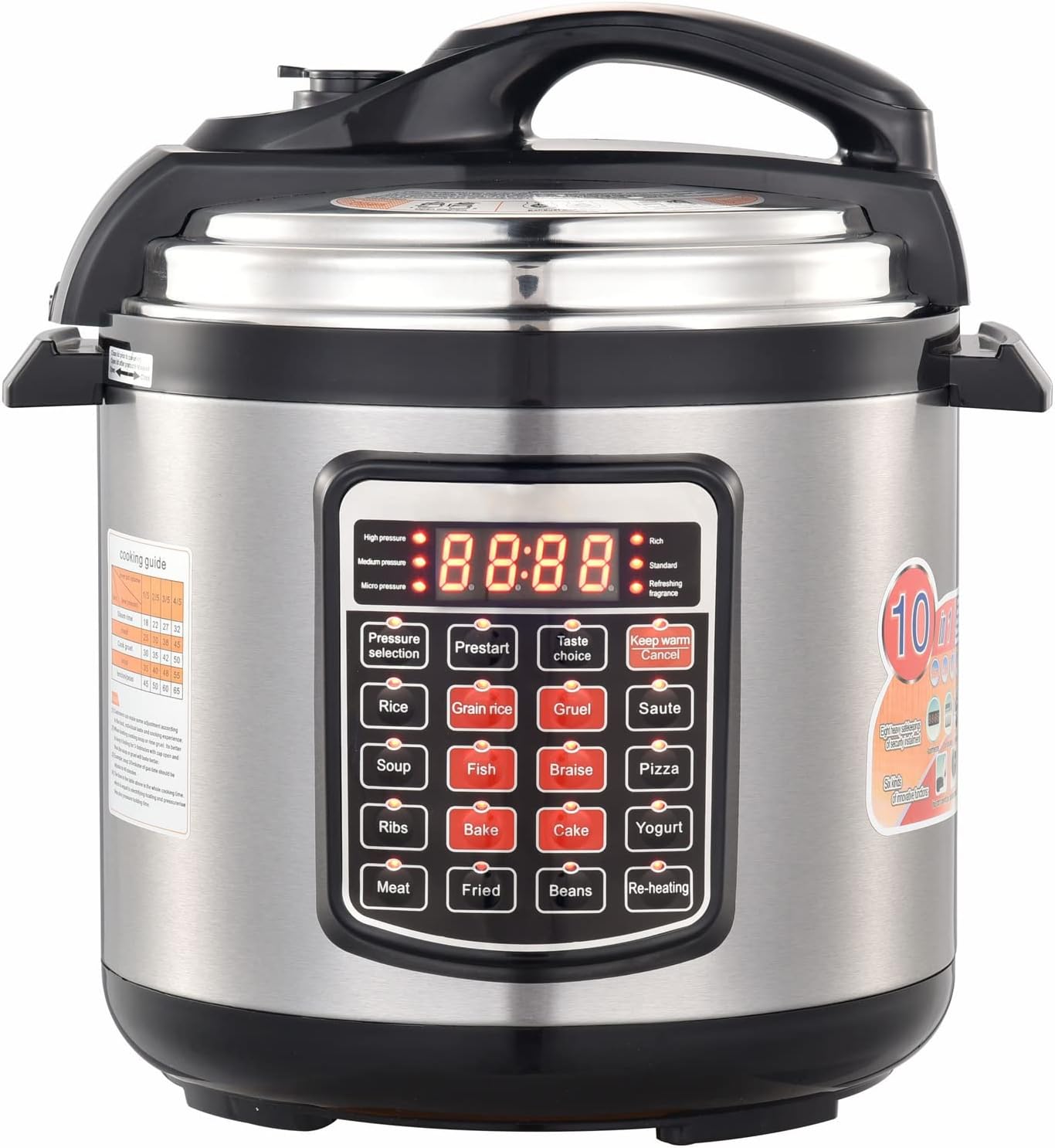 Electric Pressure Cooker，TDOO 9 in 1 Electric Pressure Cooker, Slow Cooker, Rice Cooker, Steamer