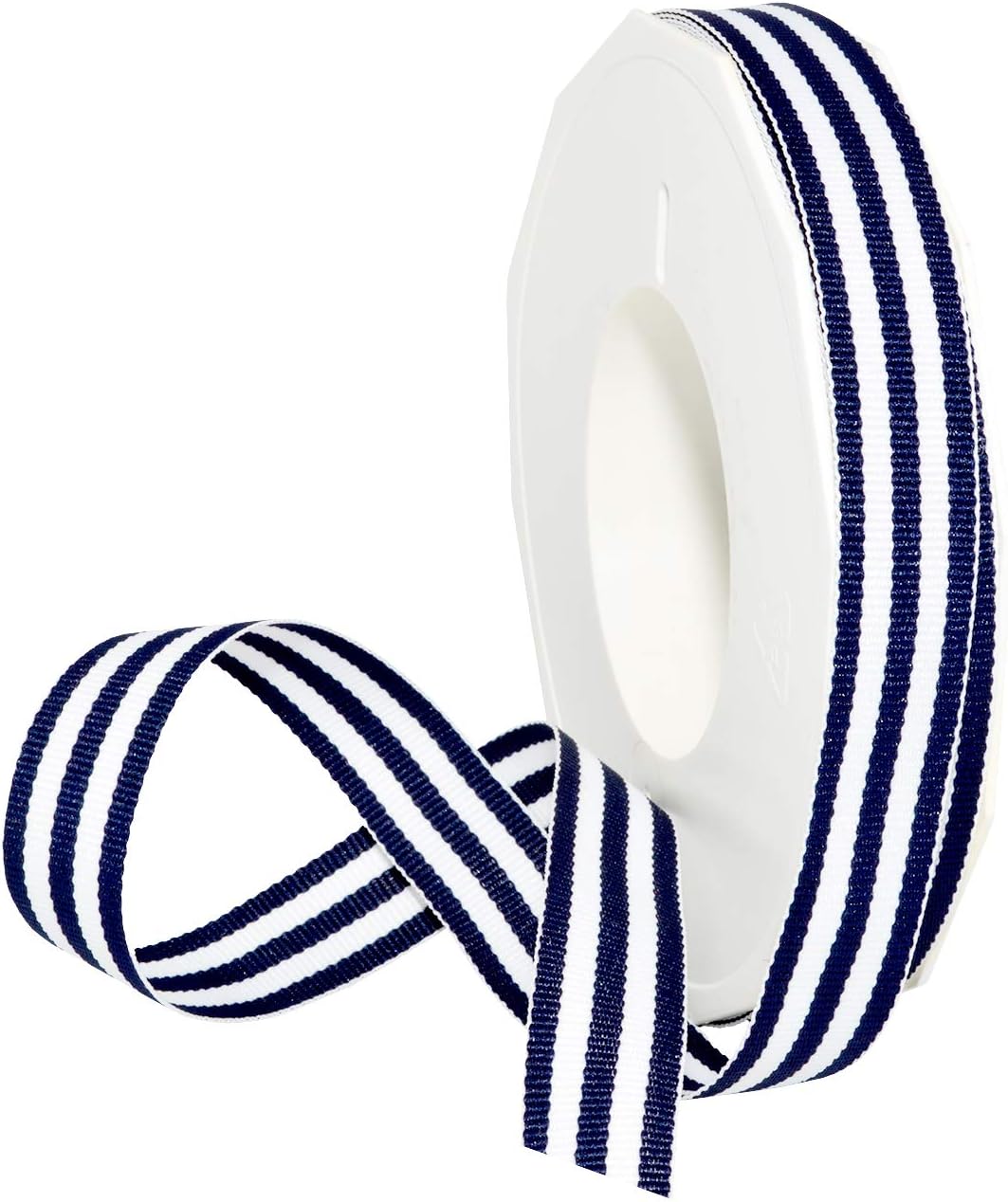Morex Ribbon Striped Polyester Grosgrain Ribbon, Party Decorations, Gift Wrapping, Fun Patterns, 1-1/2" by 20 yd., Orange