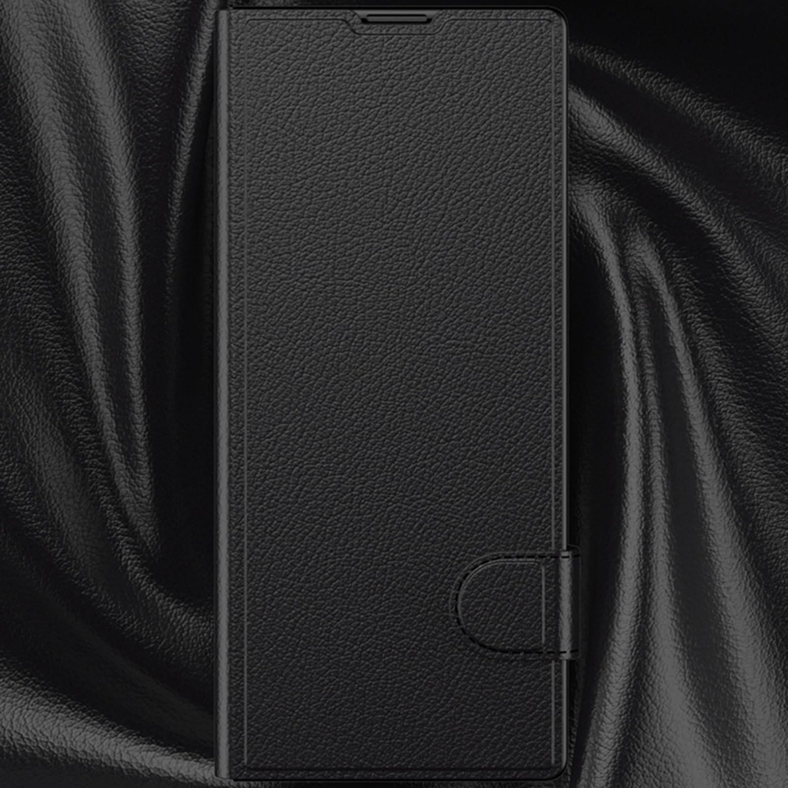 Skórzane etui do Samsung Galaxy Z Fold 6, z osłoną ekranu z klapką i funkcją stojaka, etui folio na całą obudowę, odporne na zarysowania, srebrne