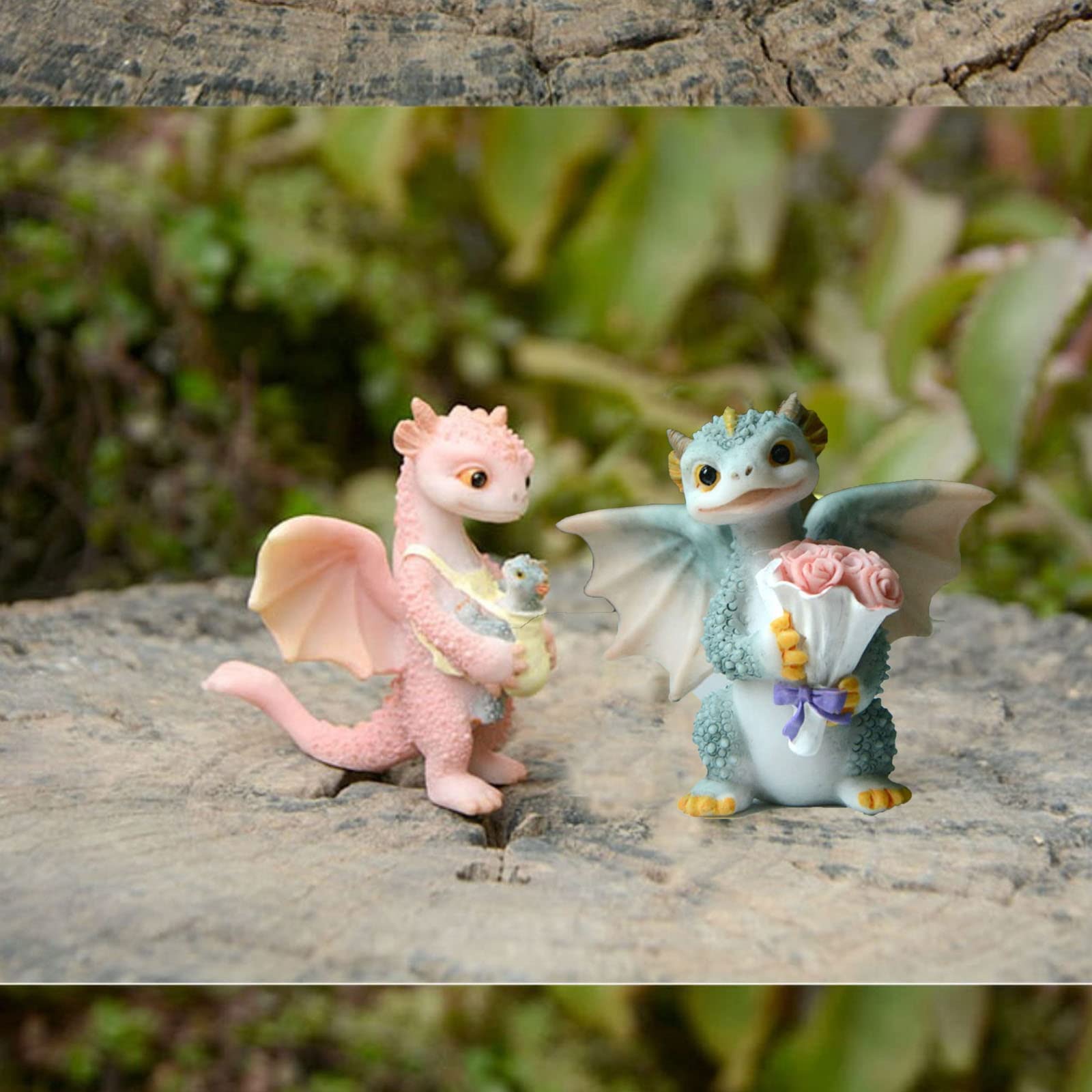 Puckator Figura De Hada Del Bosque – Dragón Tomando El Té, Resina Pintada A Mano, Coleccionable Mágico Y Fantástico