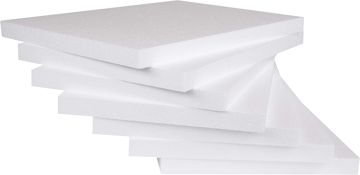 Silverlake 11x17x1 Craft Foam Boards for Styrofoam Sheet Projects (7-Pack)