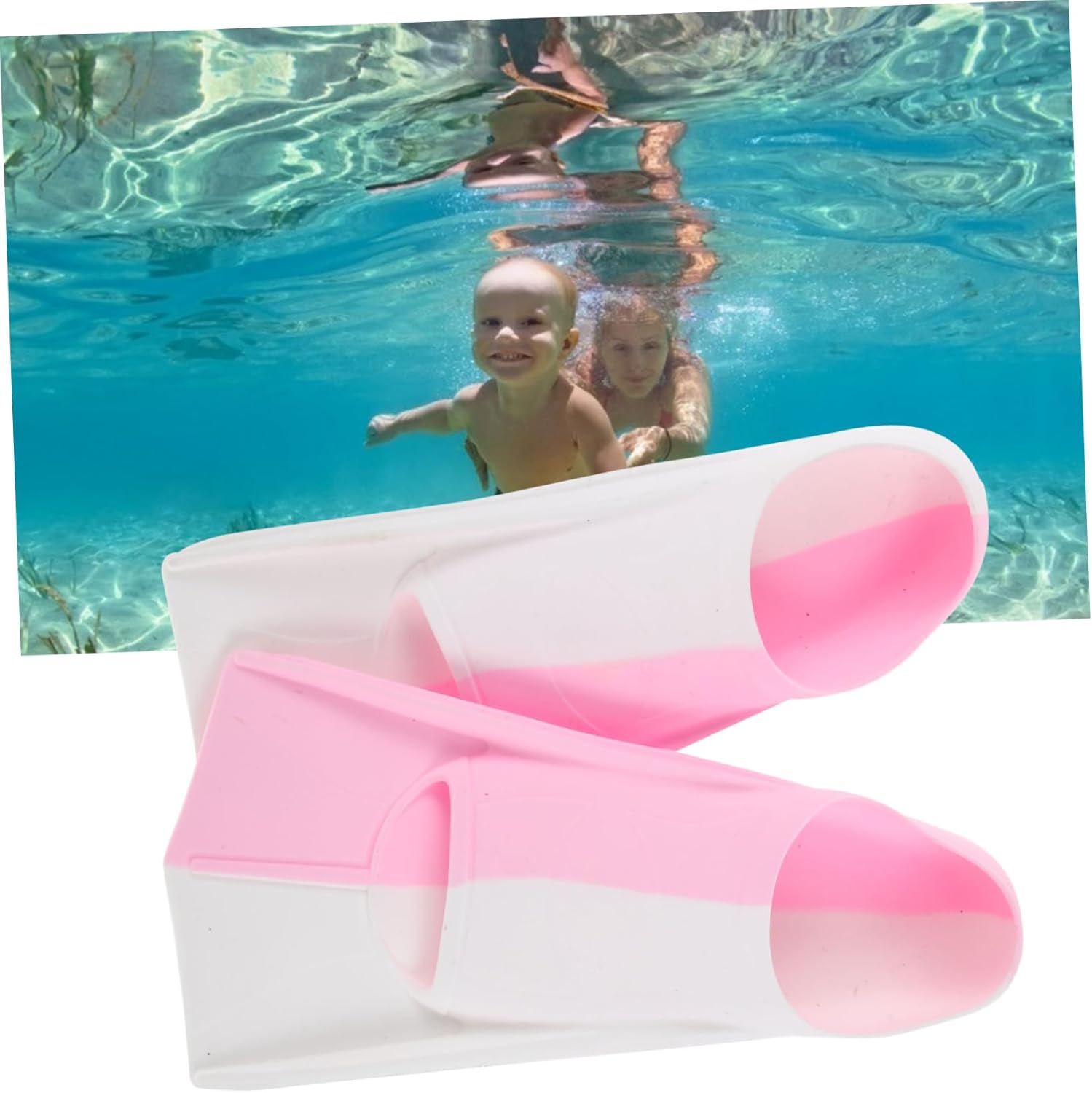 1pair Silicone Diving Fins for Men Snorkeling Flippers Open Heel Training Fins for Swimming Adults Diving Gear