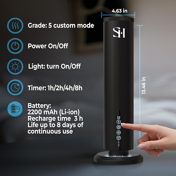 Difusor de Aromas Eléctrico Torre Sin Agua SCENTHORIZON Negro miniatura 5