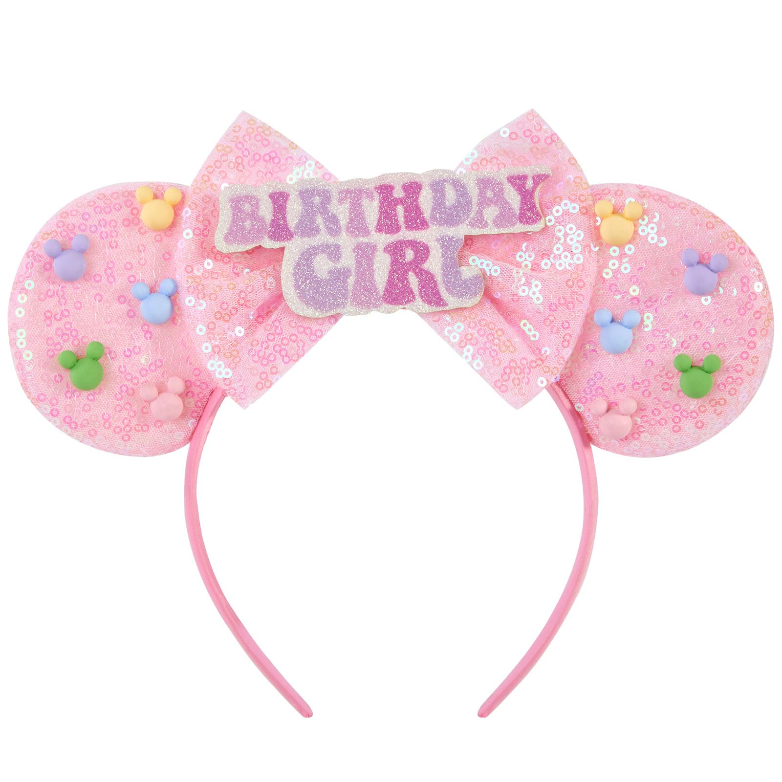 FANYITY Mouse Ears, Sequin Mouse Ears Headband for Girls Women Halloween Birthday Party