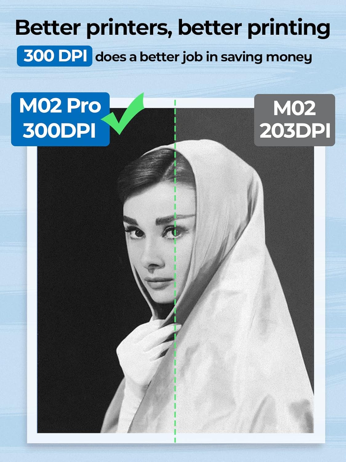 ❤ Crаzу Dеаlѕ Phomemo M02Pro Mini Photo Printer - 300DPI Mini Bluetooth Pocket Printer Compatible with Ios & Android Phone, Wireless Connection Portable Printer for Retro Picture, Office/Home Printing - Lucky White