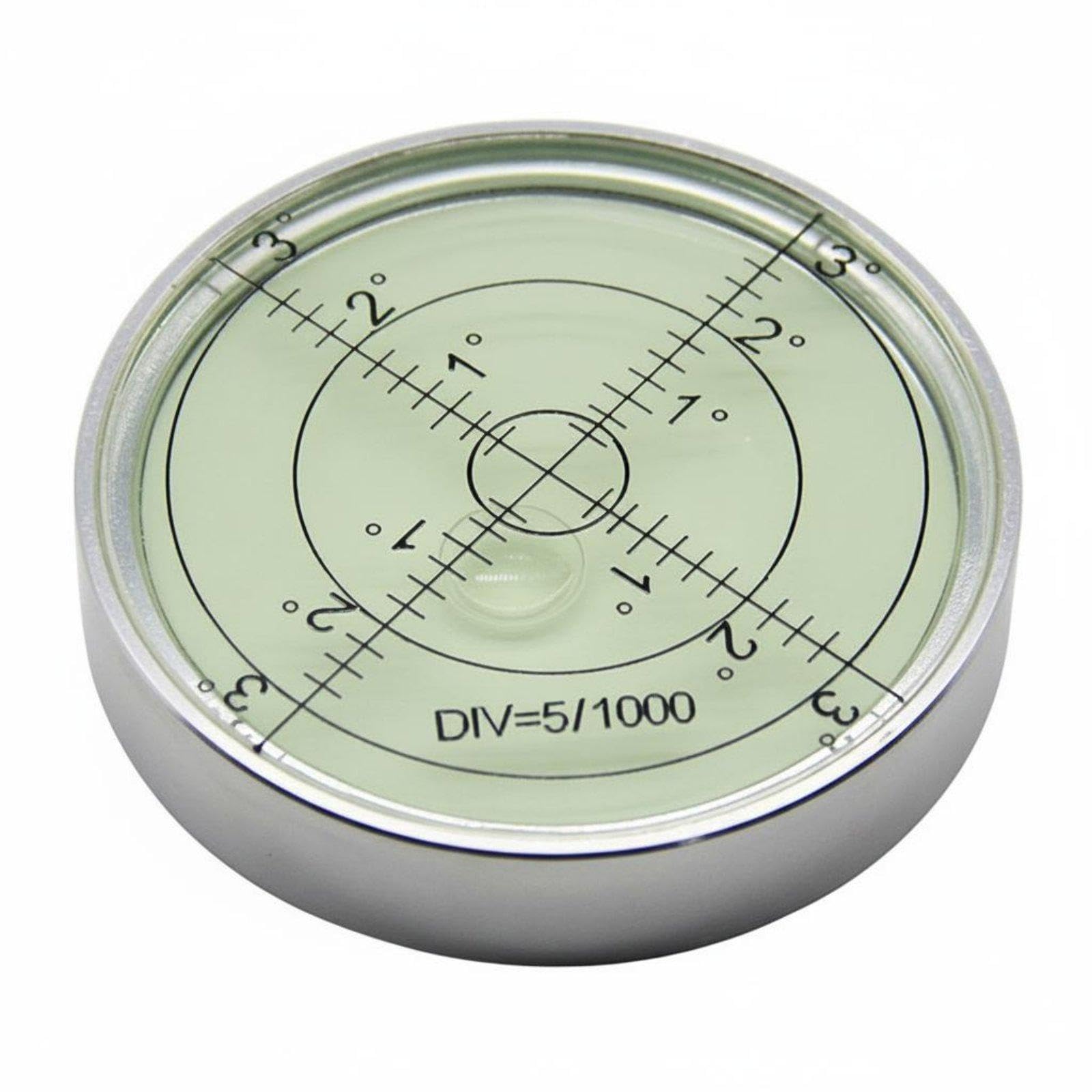 Circular Spirit Level Aluminum Alloy Round Bubble Level Universal Use Measuring Tool for Mechanics, Professionals, Machine Setup, Calibration 60x12mm Silv Glow 15|Home & Garden| Tools| Me-image-33