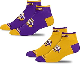 For Bare Feet NCAA Unisex Front and Center 2 Pack Team Colors