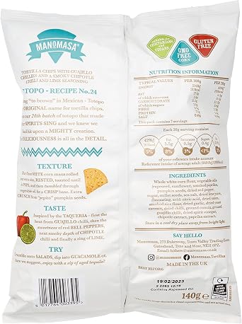 Manomasa Chipotle & Lime 10 x 140g