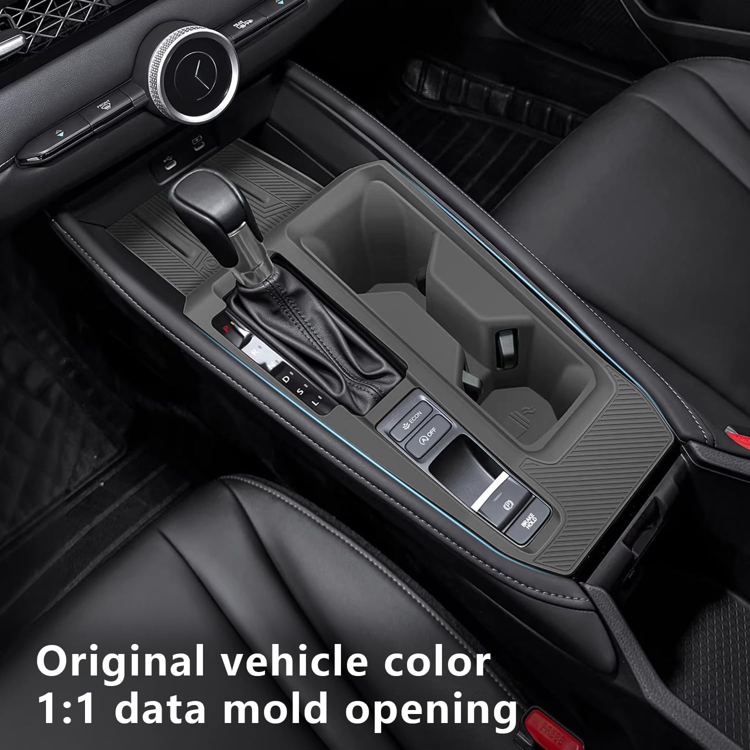 Temmis Center Console Silicone Organizer Wrap for Honda Accord 2023-2025, Full-Wrap Center Consel Electrostatic adsorption Cover for Honda Accord-Red