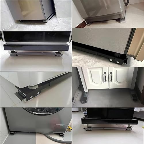 Miniatura 8 de Rodillos extensibles para electrodomésticos para lavadora y secadora,Base de lavadora móvil, ruedas para deslizadores de