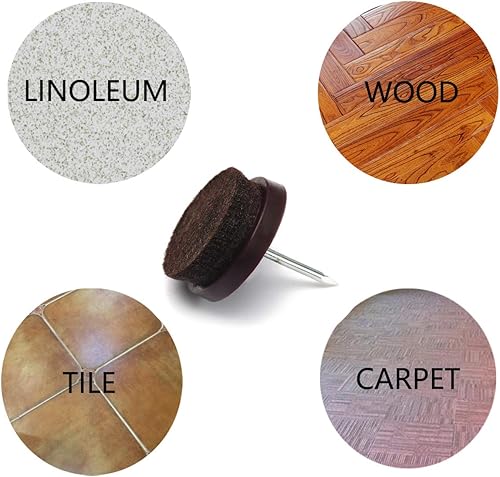 Miniatura 5 de Furnigear - Almohadillas de fieltro para uñas para muebles, protectores de suelo para patas de muebles, paquete de 24 almohadillas de fieltro para