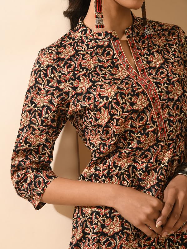 Image of Meesan Women's Casual Ethnic 3 /4 Sleeve Printed Tunic