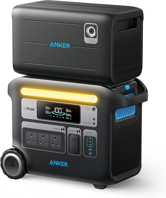 Anker SOLIX F2000 Portable Power Station, PowerHouse 767 and 760 Expansion Battery, 4096Wh