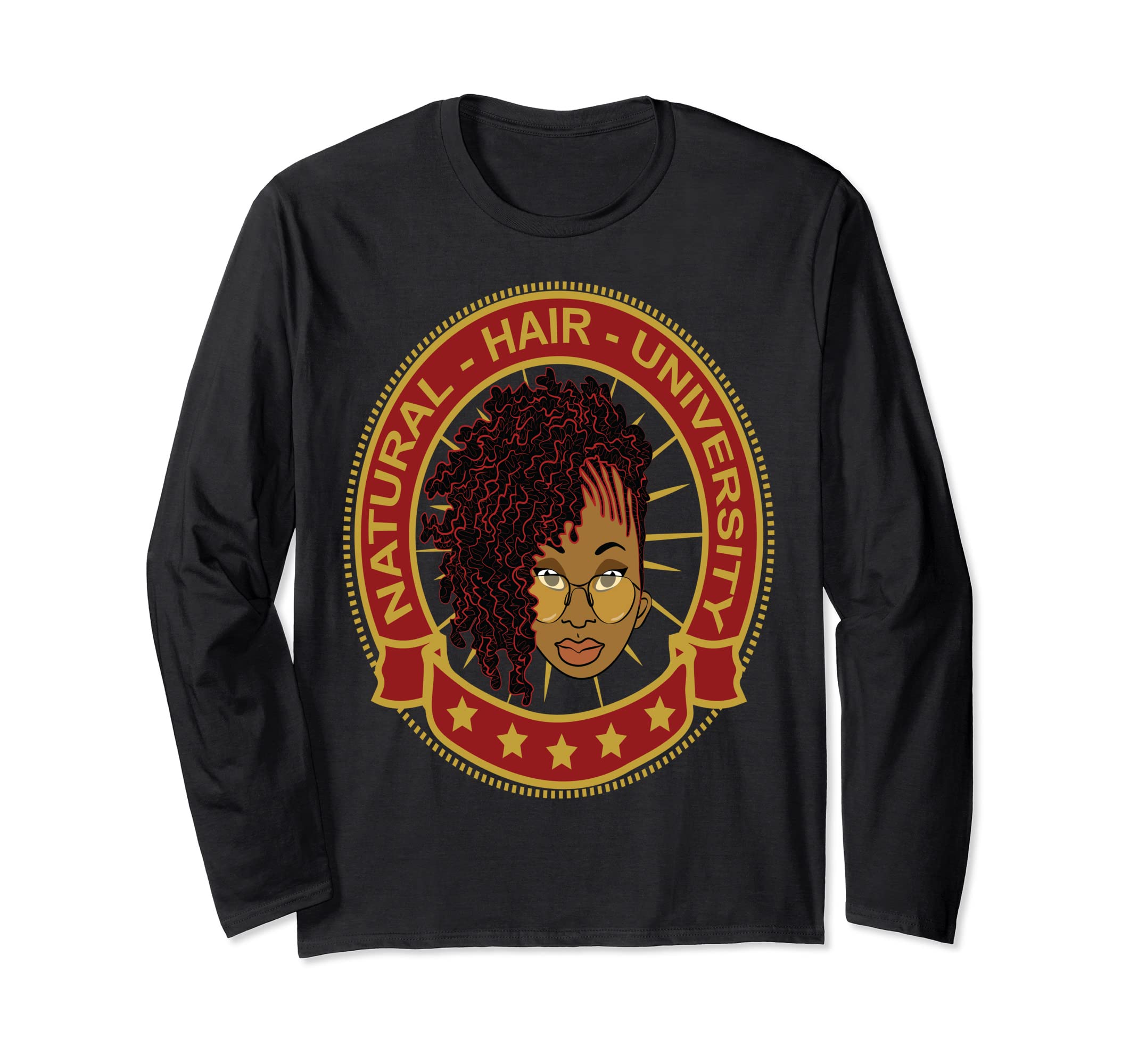 TMac Locs Natural Hair University Tee for Women Long Sleeve T-Shirt