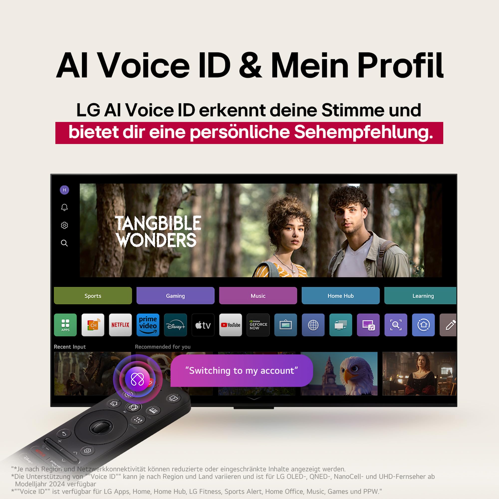 LG OLED77B59LA TV 77 Zoll (195 cm) 4K OLED AI TV (α8 Gen2 4K AI Prozessor, webOS 25, 120Hz) [Modelljahr 2025]