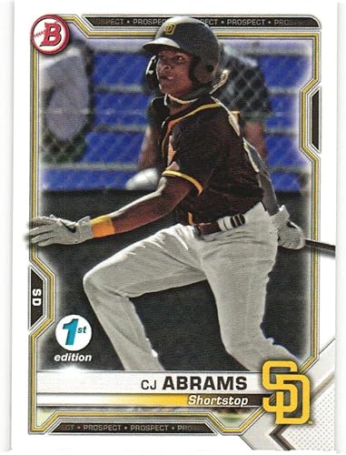 CJ C.J. ABRAMS 2021 Bowman 1st Edition #BFE14 Rookie Card RC San Diego Padres Baseball