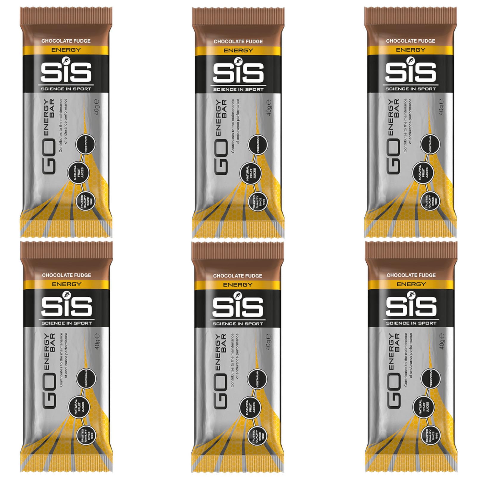 SIS Go Energy Bars Mini 40g - Chocolate Fudge (Pack of 6)