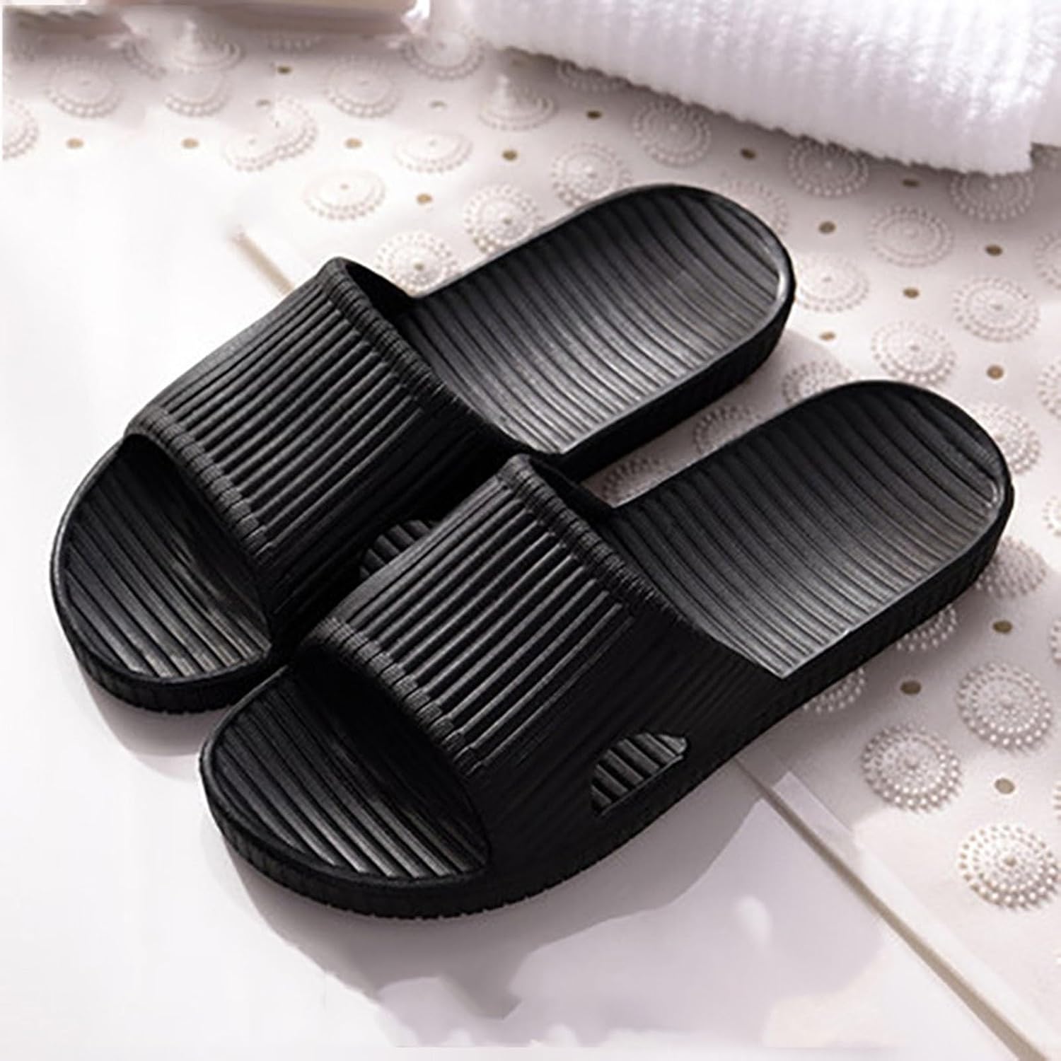 Shower Slippers for Women Men Quick Drying Lightweight Non Slip Open Toe Travel Friendly Breathable Slide Slippers