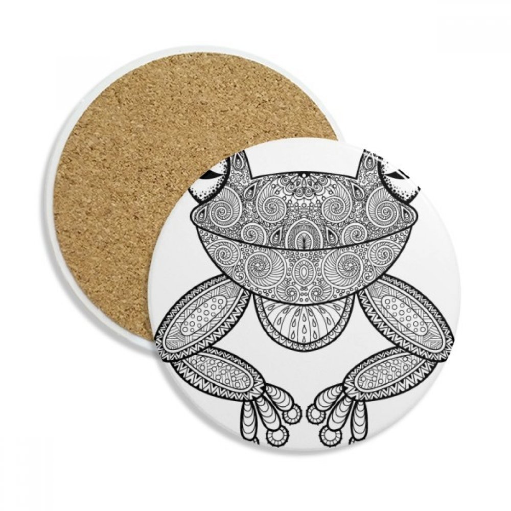 Dessous de verre céramique grenouille verte idée cadeau original boissons