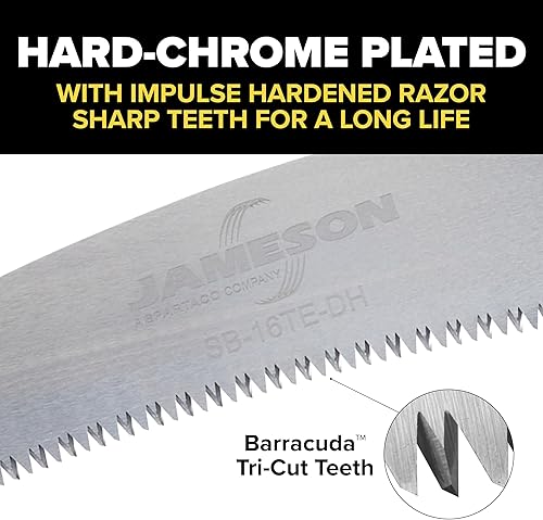 Miniatura 4 de Jameson PS-3FPK-16DH Kit de cabezal de sierra de poste de doble gancho, 16 pulgadas, hoja de corte triple con ganchos superior e inferior para