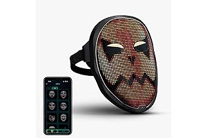 Halloween Mask Stand: Illuminate Your Costume with Customizable LED Bluetooth Mask