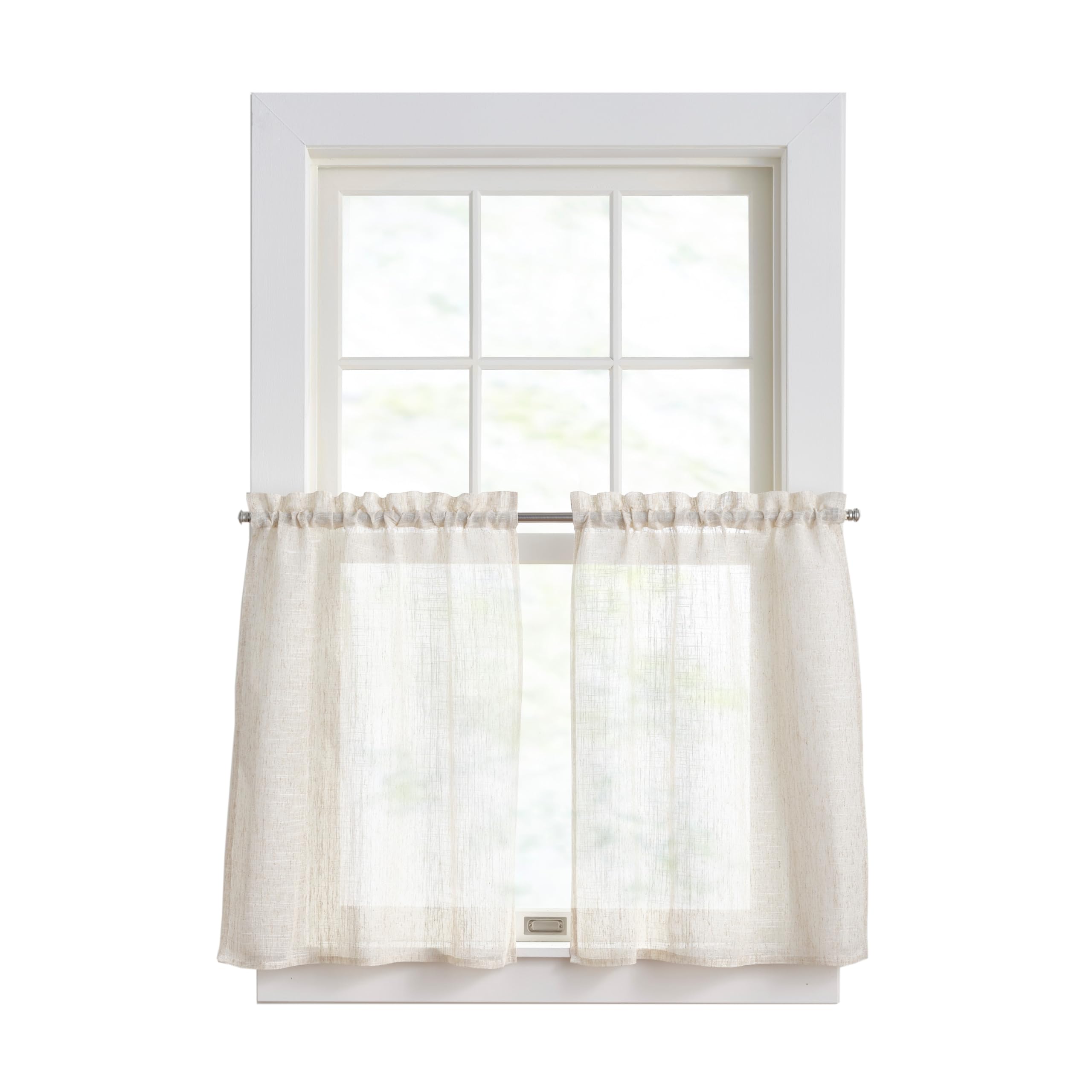 Amazon.com: DKNY Classic Linen Blend Kitchen Curtains Window 2 