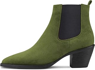 Women Chunky Block Low Kitten Heel Pointed Toe Ankle Boots Short Bootie Slip-on Classic Dress 2.6 Inches Heels Boots