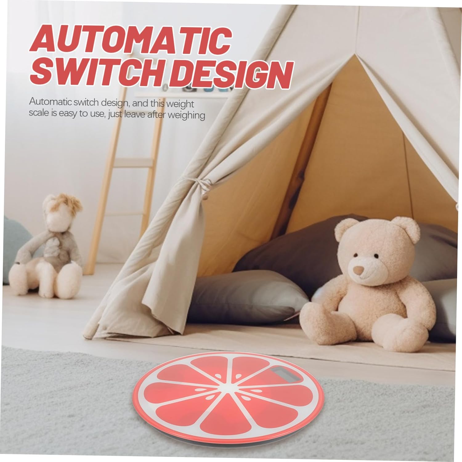 Fruit Themed Digital Weight Scale for Humans Creative Cartoon Watermelon Design Compact Battery Operated Battery Not Included for Weight Management