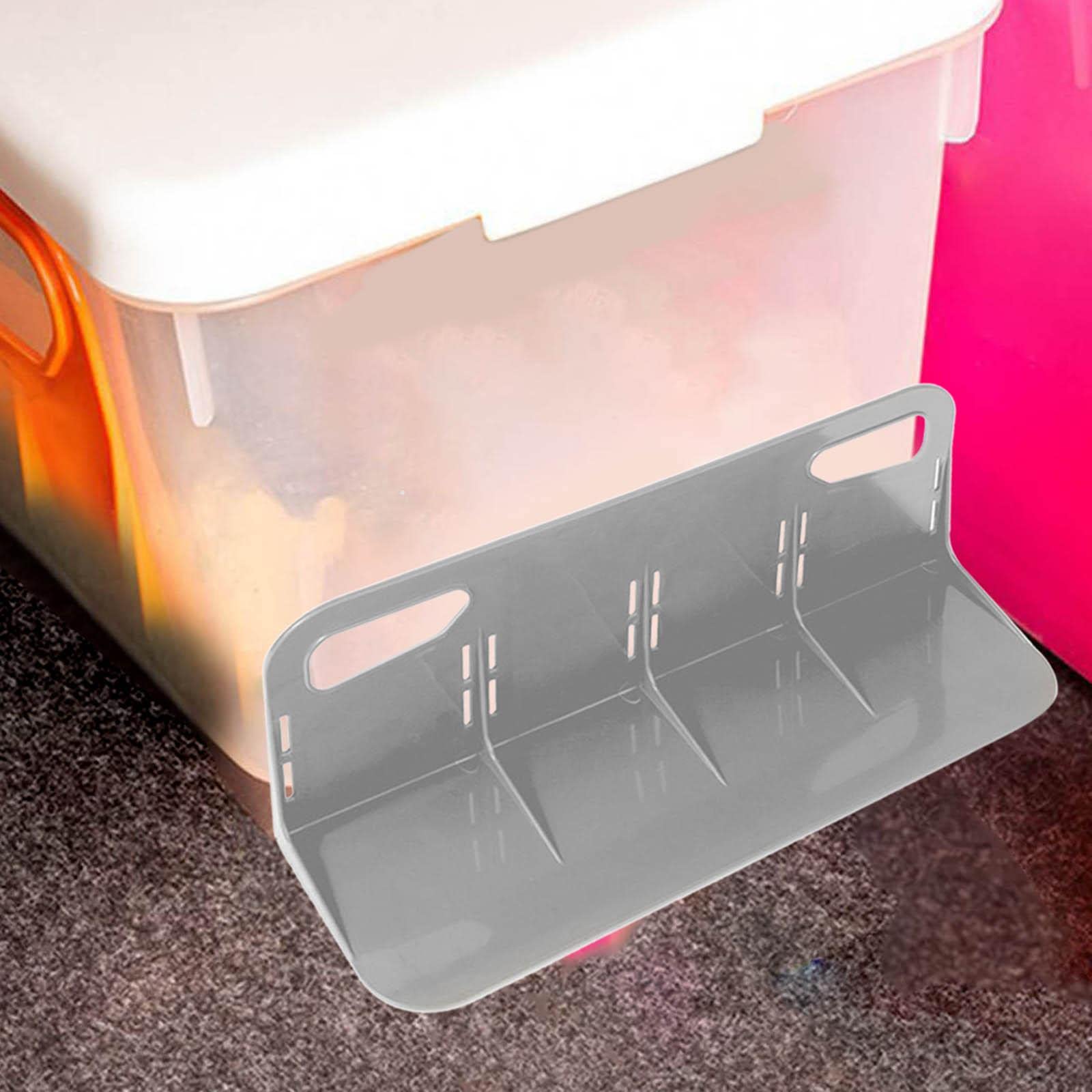 Car Trunk Rack Mount Auto Rückseiten Gepäckständer Trennwand Anti Rutsch PP Material mit Griff für Outdoor Camping Einkauf Firmenfahrzeug Geschenk Fah, GRAU