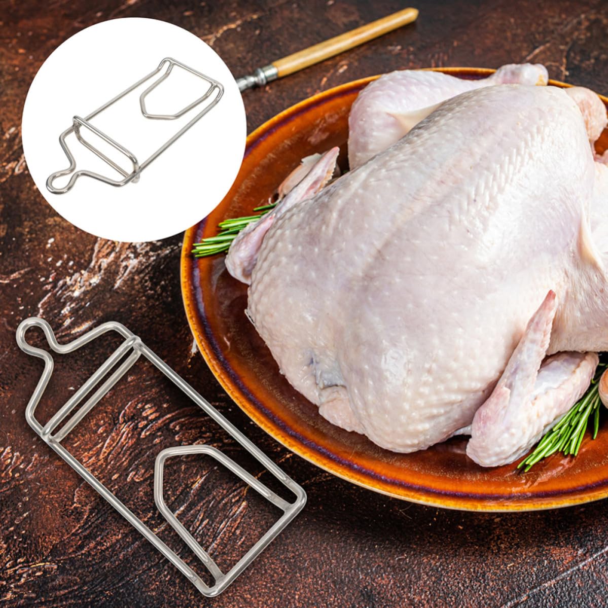 Abaodam Gancio per Carne in Acciaio Inox, Affilato, per Pancetta e Manzo