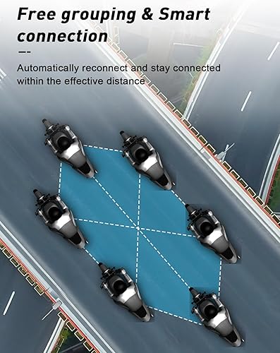 Miniatura 3 de Intercomunicador para casco de motocicleta, malla 3.0 y Bluetooth 5.1, 5000 pies, 6 jinetes, resistente al agua IP67, sistema de comunicación de