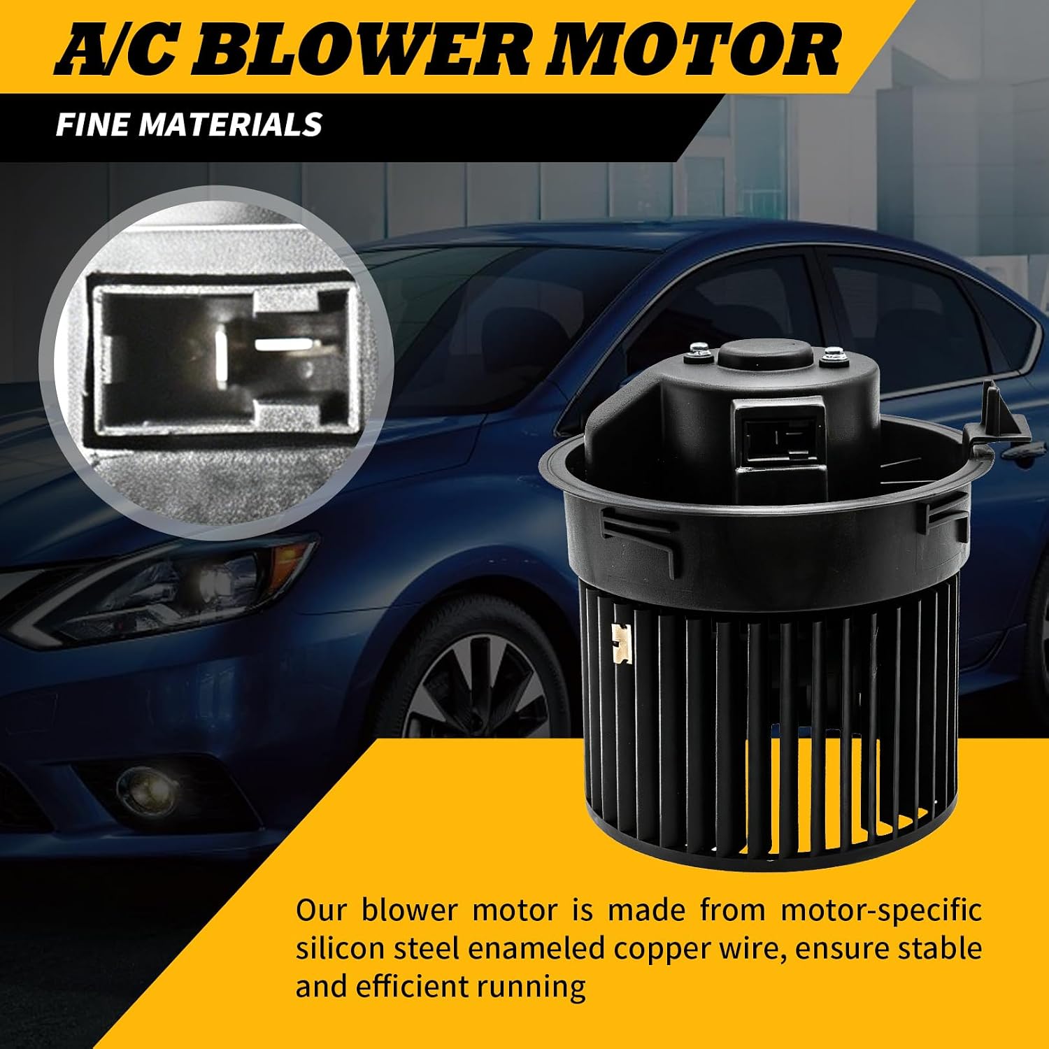 Front HVAC Blower Motor Compatible with Sentra 2013-2018 Replaces 700295 27226-3SG0A 27226-3SG1A 76986 PM4054