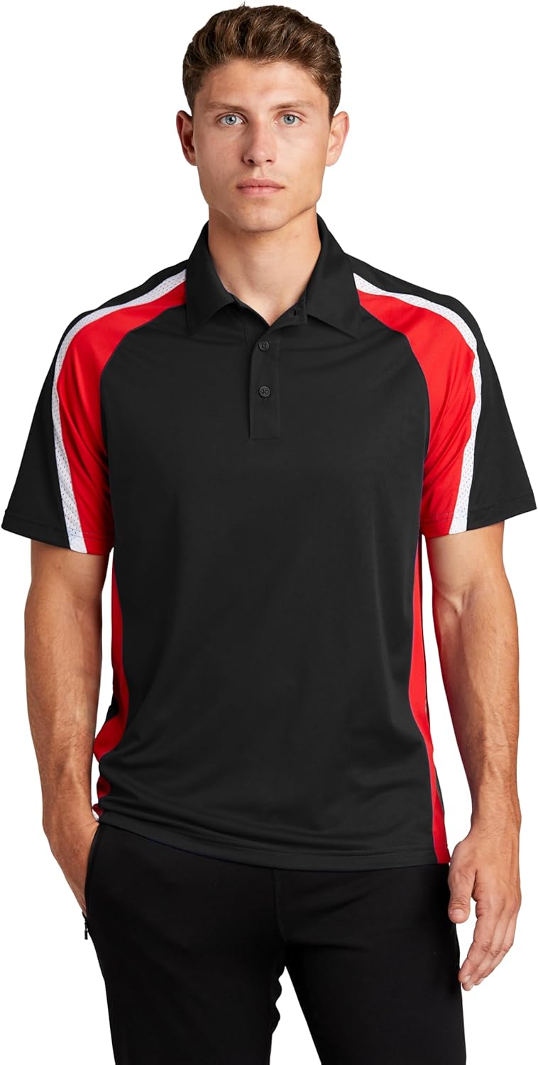 SPORT-TEK Men's Tricolor Micropique Sport Wick Polo