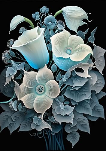 Miniatura 10 de Rompecabezas de estilo botánico de 500 piezas, rompecabezas de ramo de tulipanes para adultos, 15.2 x 20.8 pulgadas, rompecabezas único, difícil y