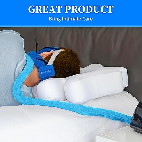 Miniatura 6 de Nataku Suministros CPAP 3 en 1, incluye correas de repuesto CPAP, paquete de 4 fundas para correas de CPAP, cojines para el cuello y caja de