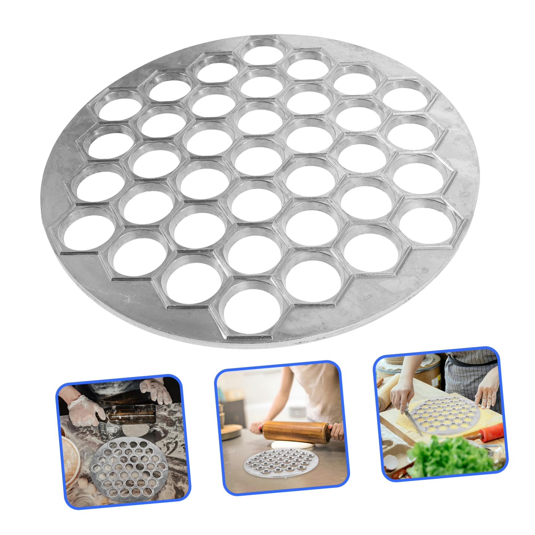Hohopeti Utensile per Ravioli in Lega Argento, Stampo per Gnocchi Pratico e Leggero, per Uso Domestico e Ristorazione