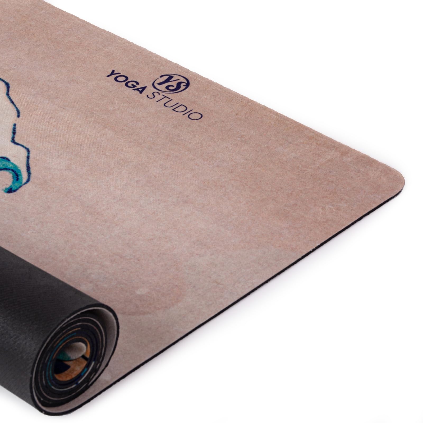 Yoga Studio Tappetino da yoga in microfibra scamosciata vegana – 183 cm x 61 cm, tappetino in gomma naturale dell'albero di 4 mm per Power Yoga, Hot Yoga, tappetino da yoga senza silicone