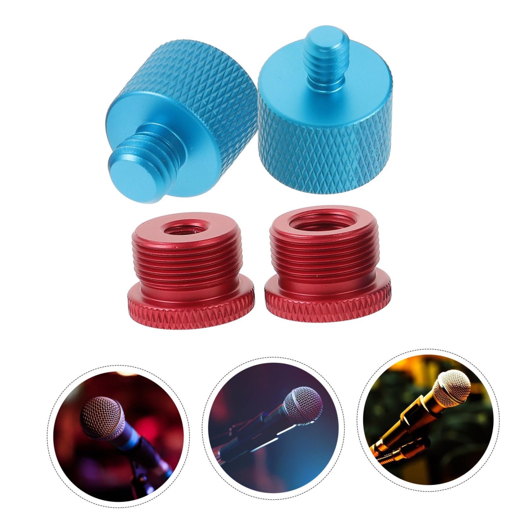 Generic 4pcs Microphone Clip Accessories Mic Thread Adapter Mic Stand Thread Adapter Tripod Screw Adapter Microphone Stand Screws Microphone Screw Adapter Mic Stand Adapter Thread Adapters