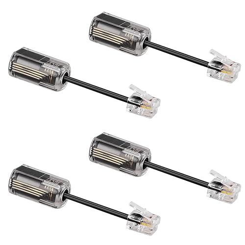 Vista 10 de Uvital Desenredador de cable telefónico (paquete de 10), cable de teléfono antienredos de teléfono giratorio de 360 grados, cable giratorio de línea